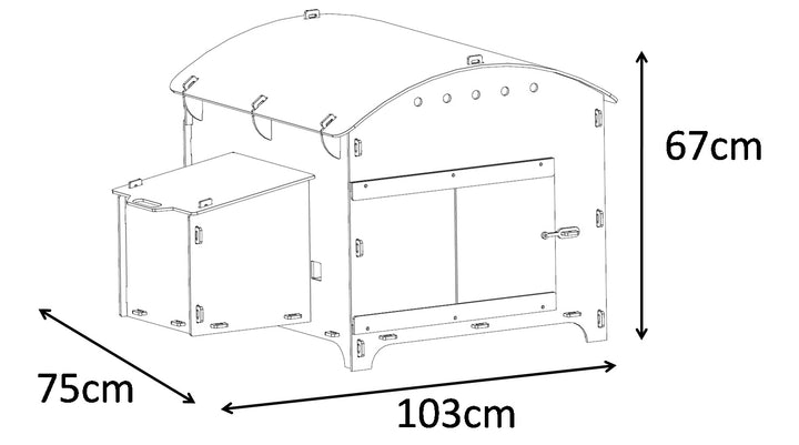 Black Standard Chicken Coop (Up to 4 large chickens)