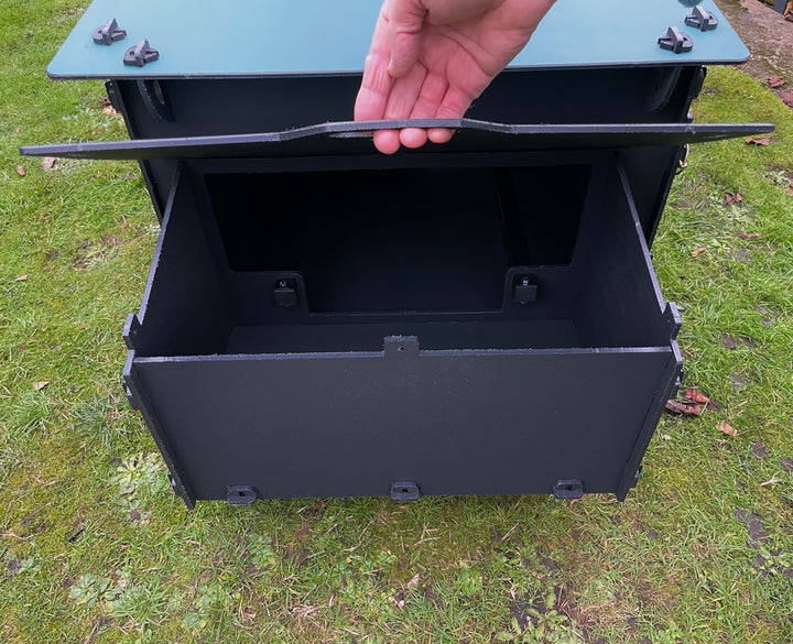 Black large Chicken Coop with Two Double Nest Boxes (Up to 6 large chickens)
