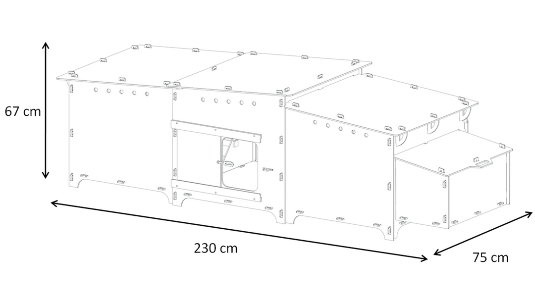 Black Extra Large Chicken Coop ( Up to 12 large chickens)