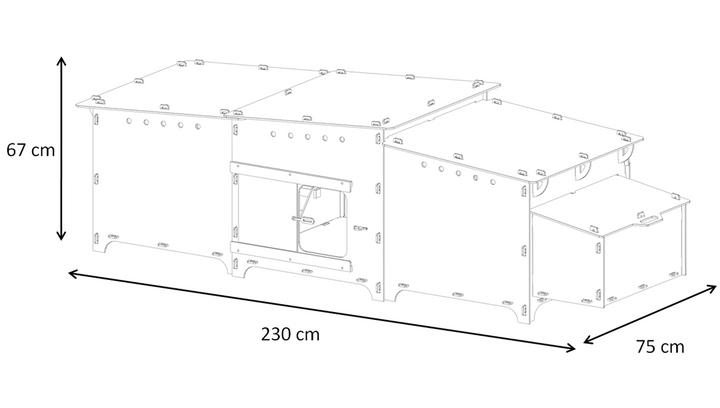 Black Extra Large Chicken Coop ( Up to 12 large chickens)
