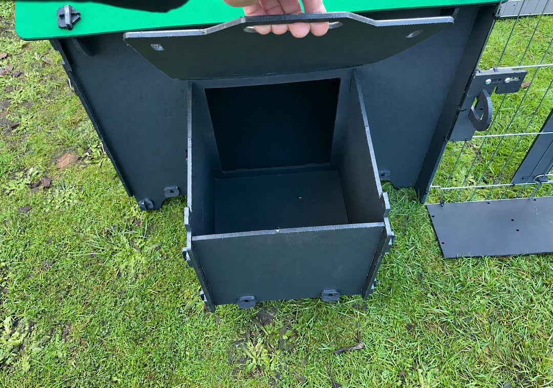 Black Standard Chicken Coop with 6 foot run (Up to 4 large chickens)