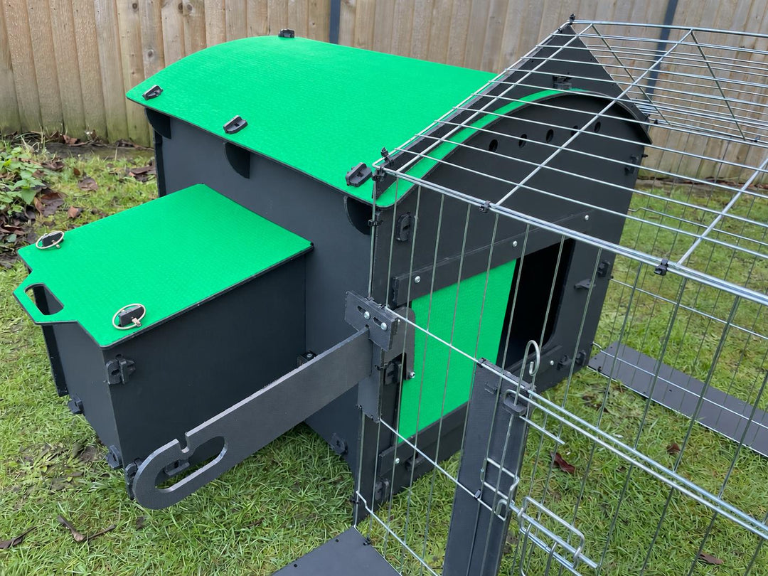 Black Standard Chicken Coop with 6 foot run (Up to 4 large chickens)